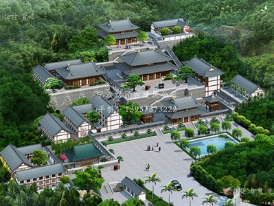 寺院設(shè)計效果圖賞析，古建公司施工流程詳解